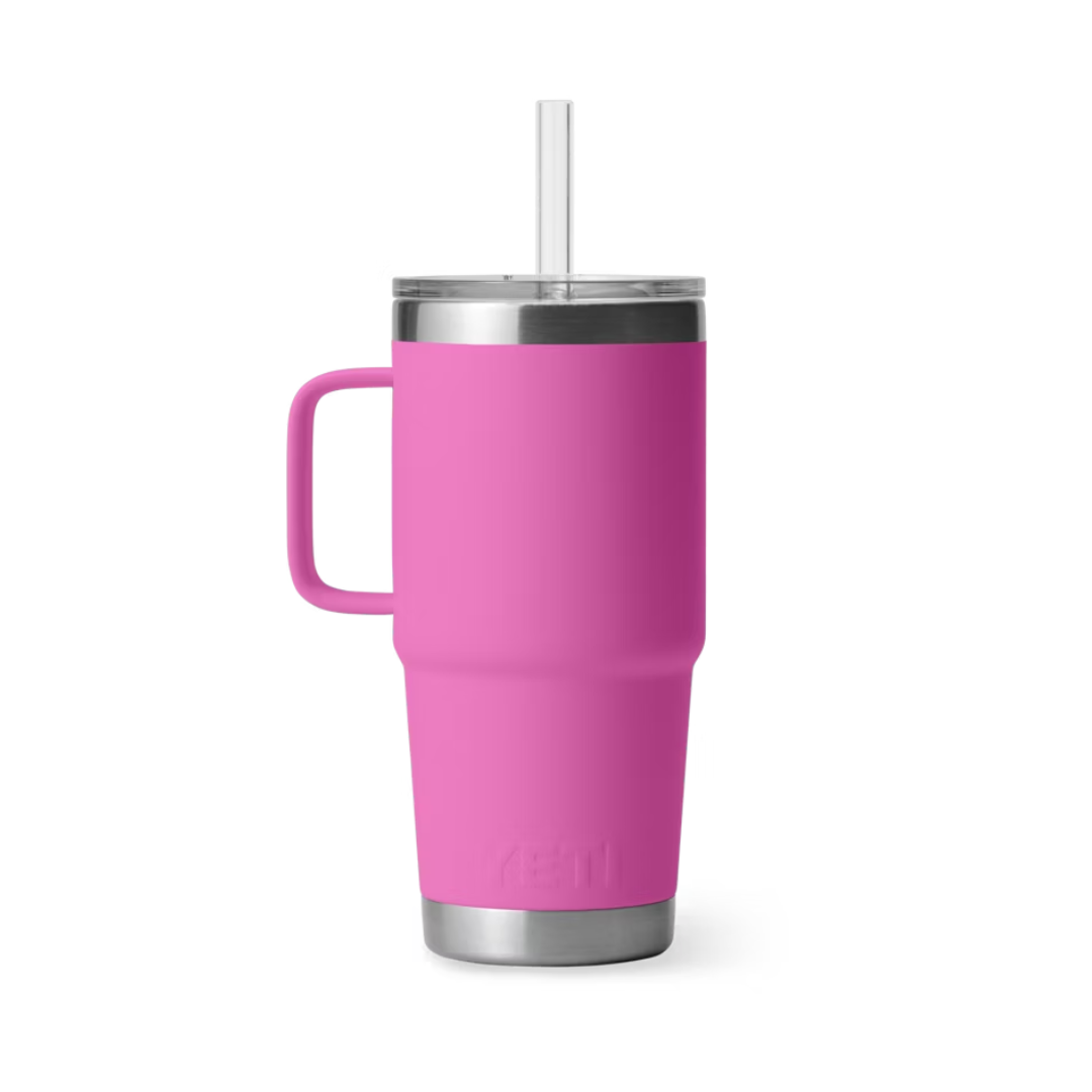 Yeti Rambler 25oz Power Pink Straw Mug