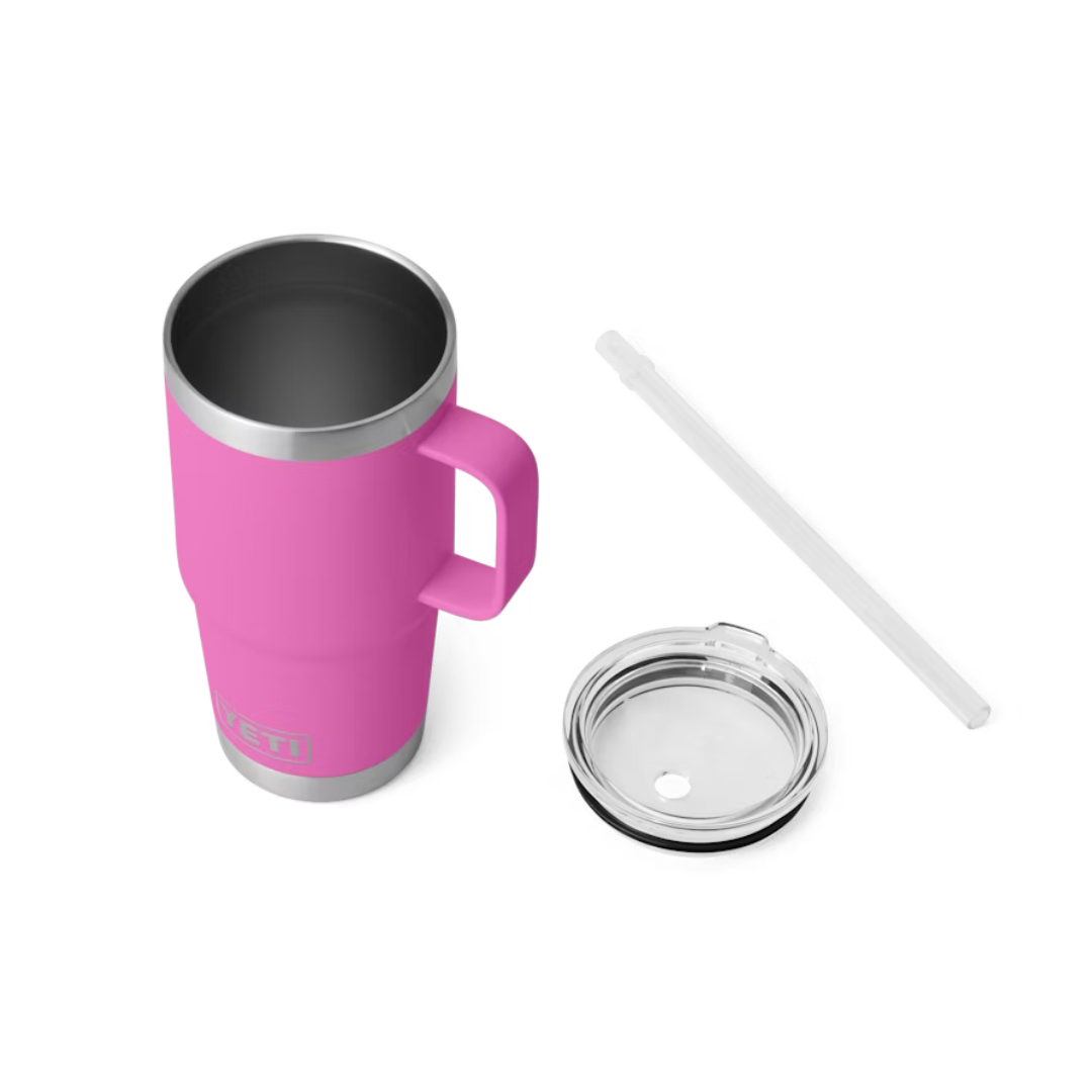 Yeti Rambler 25oz Power Pink Straw Mug