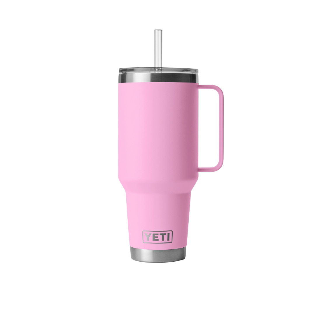 Yeti Rambler 42oz Power Pink Straw Mug