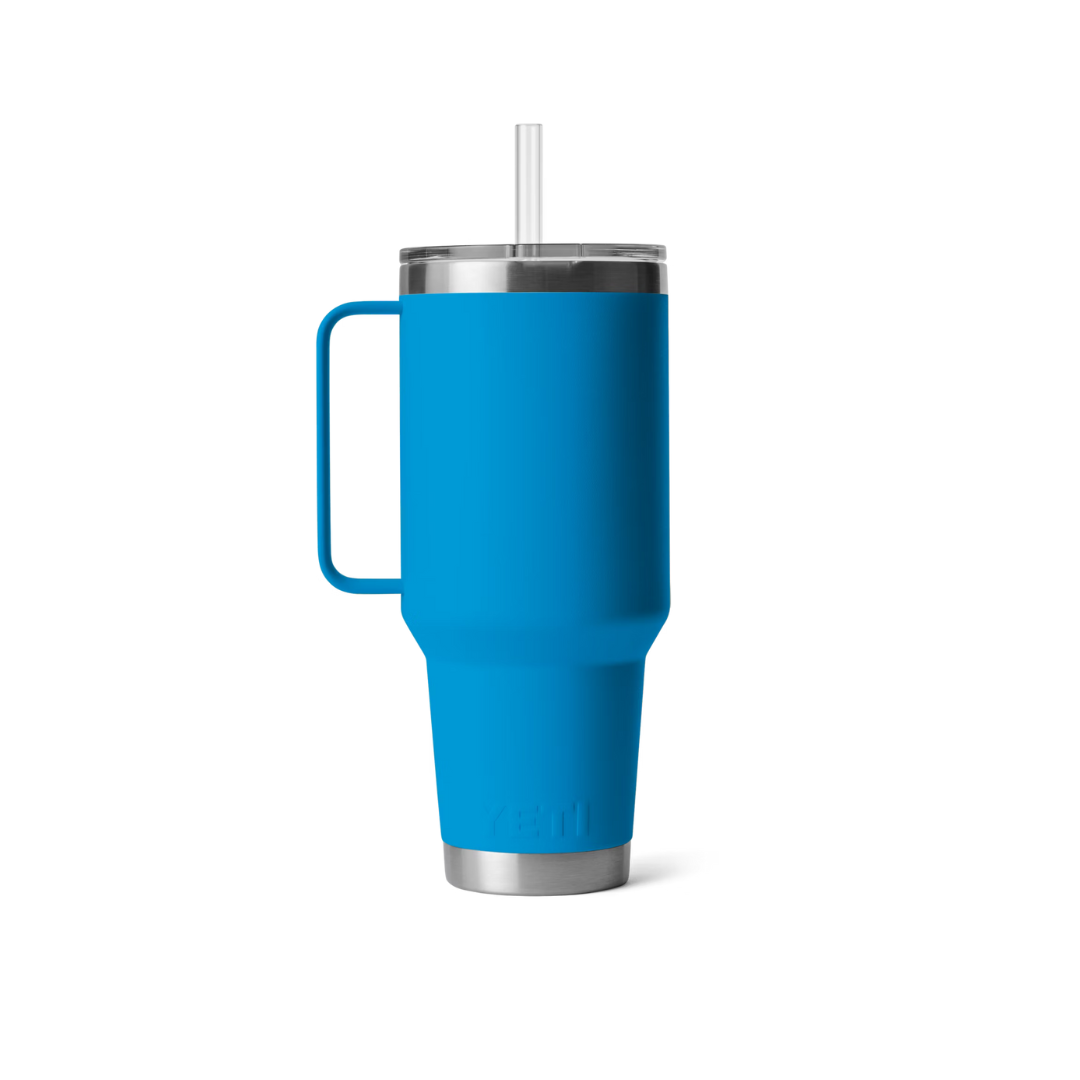 Yeti Rambler 42oz Big Wave Blue Straw Mug