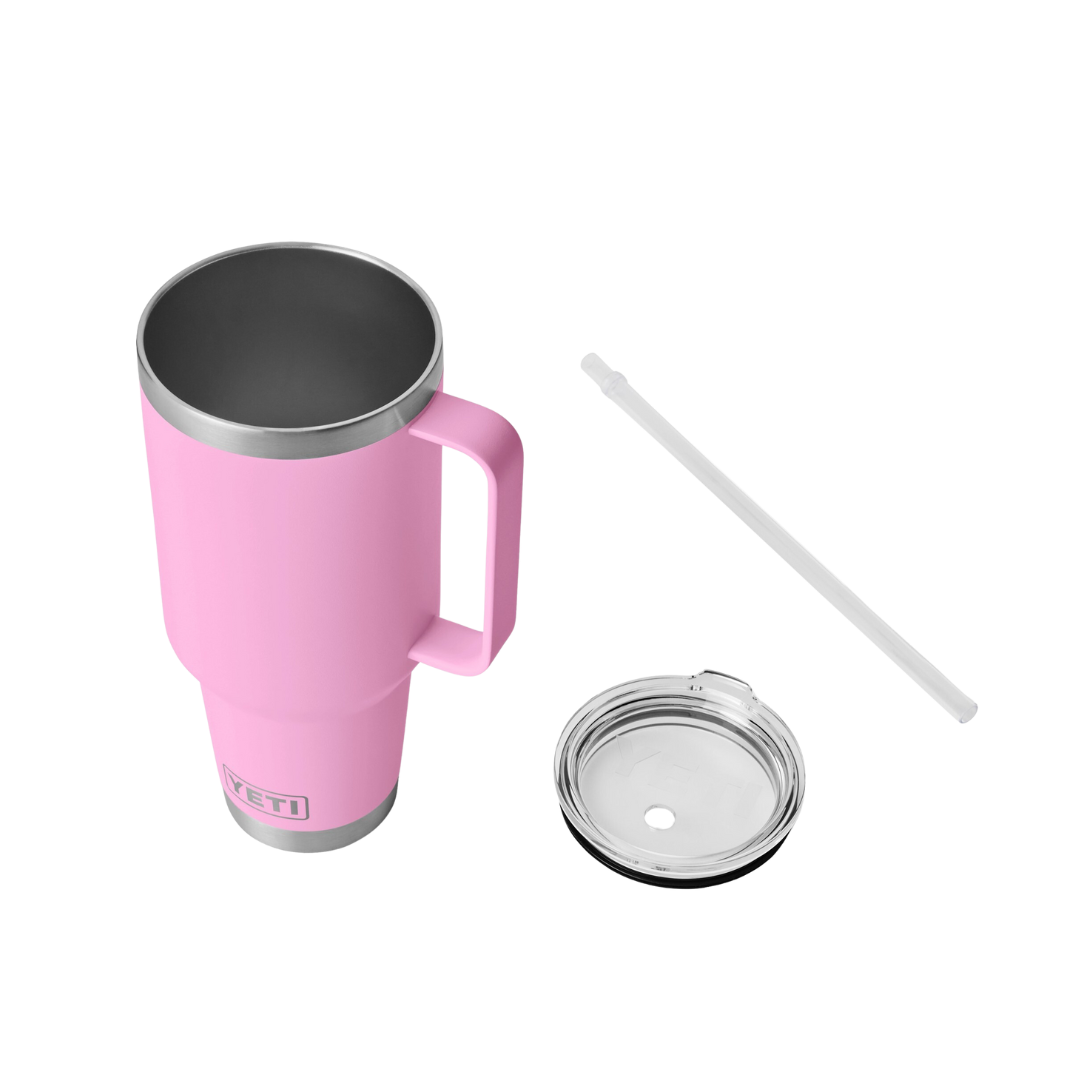 Yeti Rambler 42oz Power Pink Straw Mug