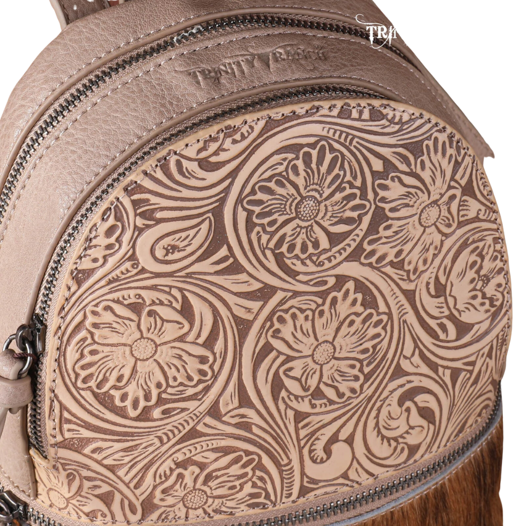 Women's Trinity Ranch Cowhide Tan Mini Backpack