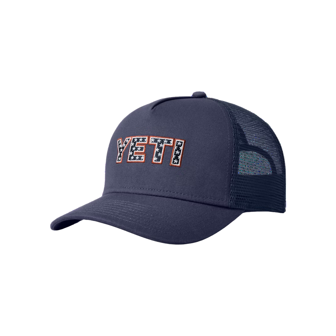 Yeti Men's Star Badge Pro Trucker Blue Cap