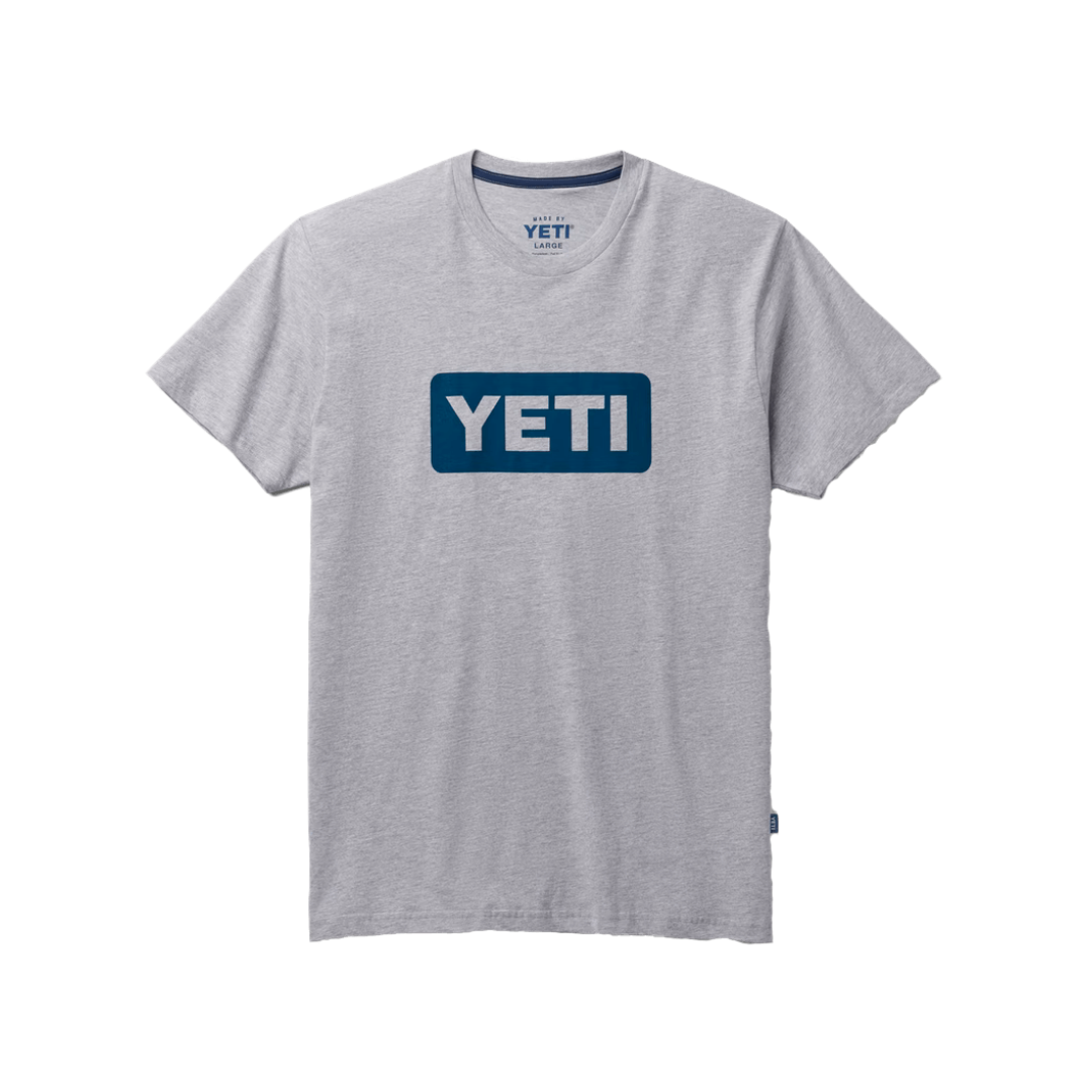 Yeti Men's Premium Badge Short Sleeve Grey T-shirt
