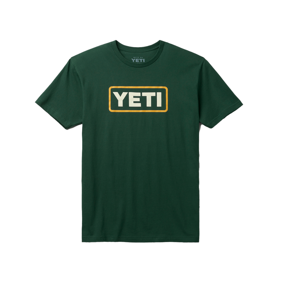 Yeti Men's Premium Badge Short Sleeve Green T-shirt