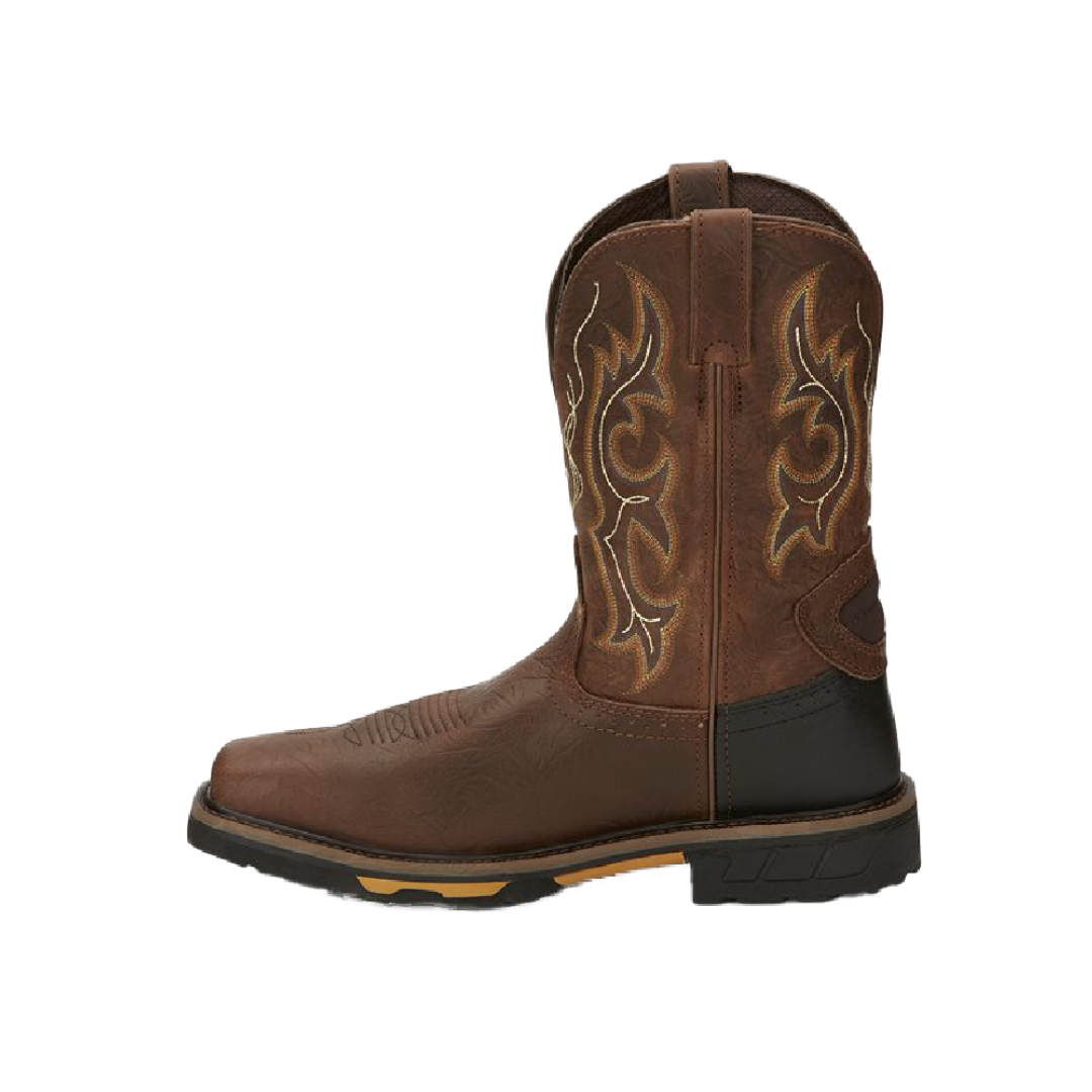 Justin Men's Composite Work Toe Rustic Brown Boots