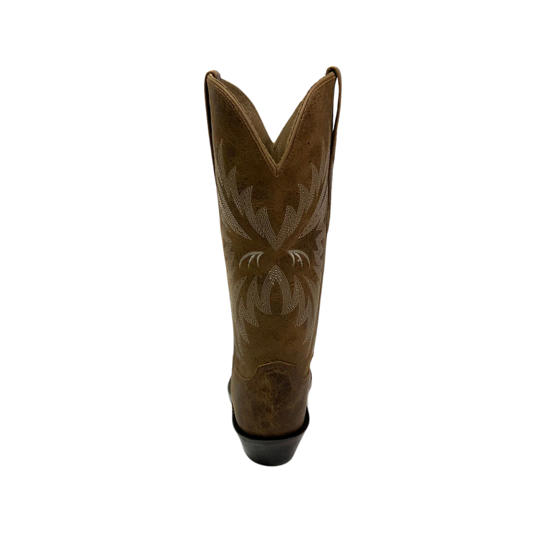 Old West Kid's Western Brown And Light Pink Boots