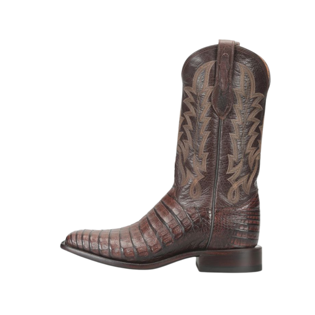 Justin Men's Panama 12 Caiman Chocolate Boots
