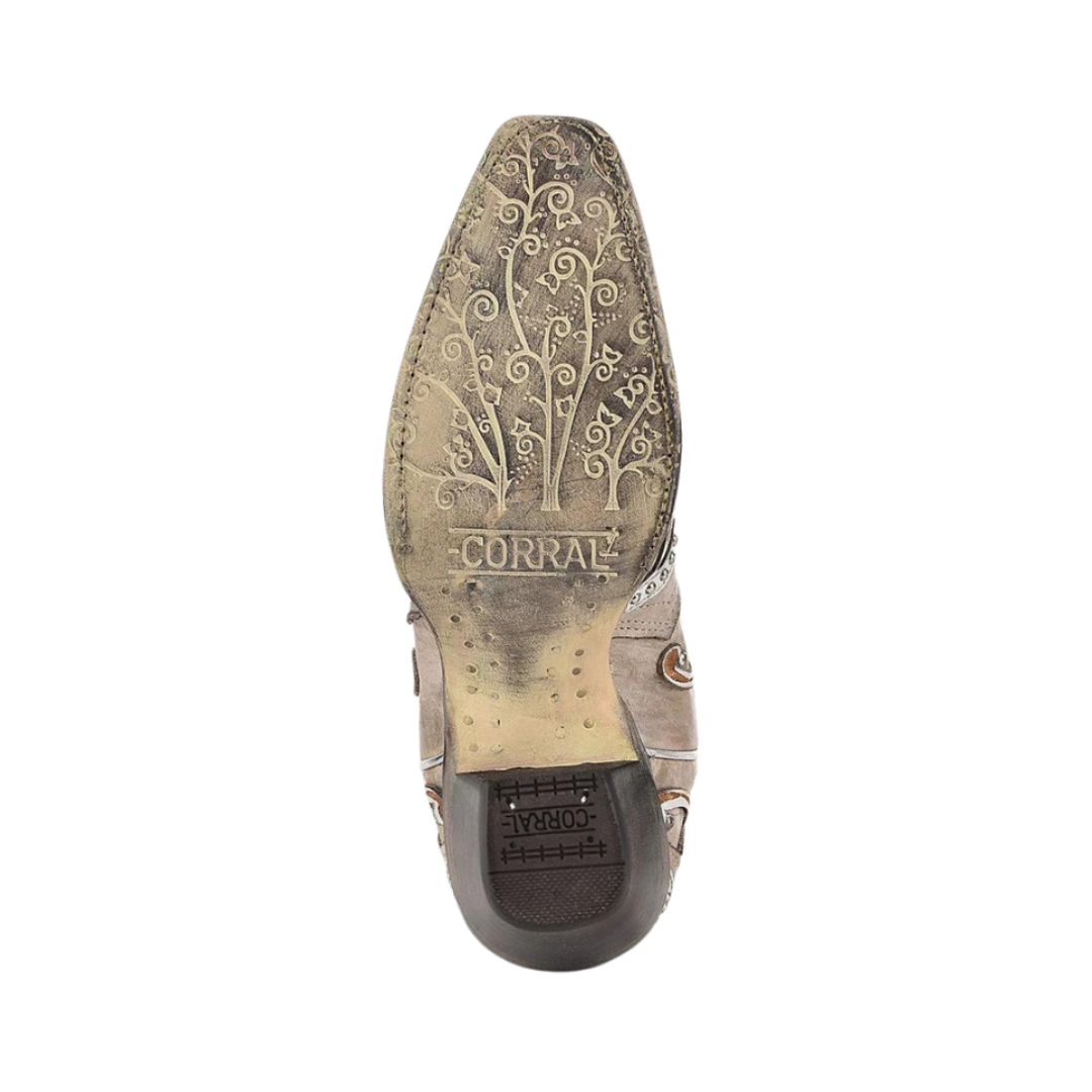 Corral Women's Overlay Embroidered White Boots