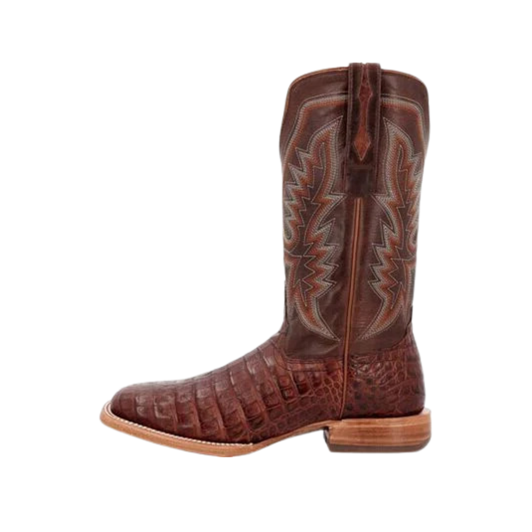 Rocky Boot Unisex Durango Collection Caiman Belly Western Cognac And Cigar Boots