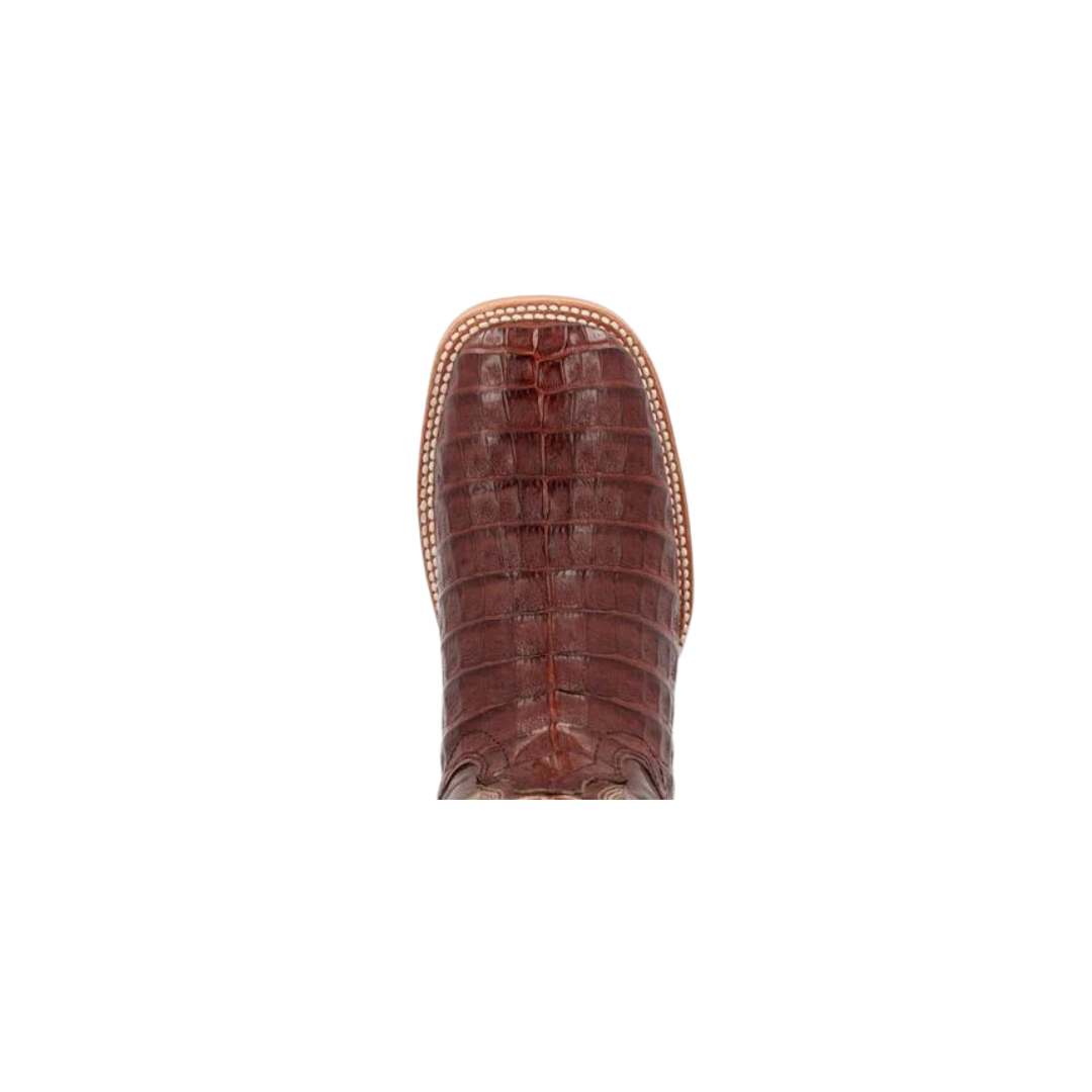 Rocky Boot Unisex Durango Collection Caiman Belly Western Cognac And Cigar Boots