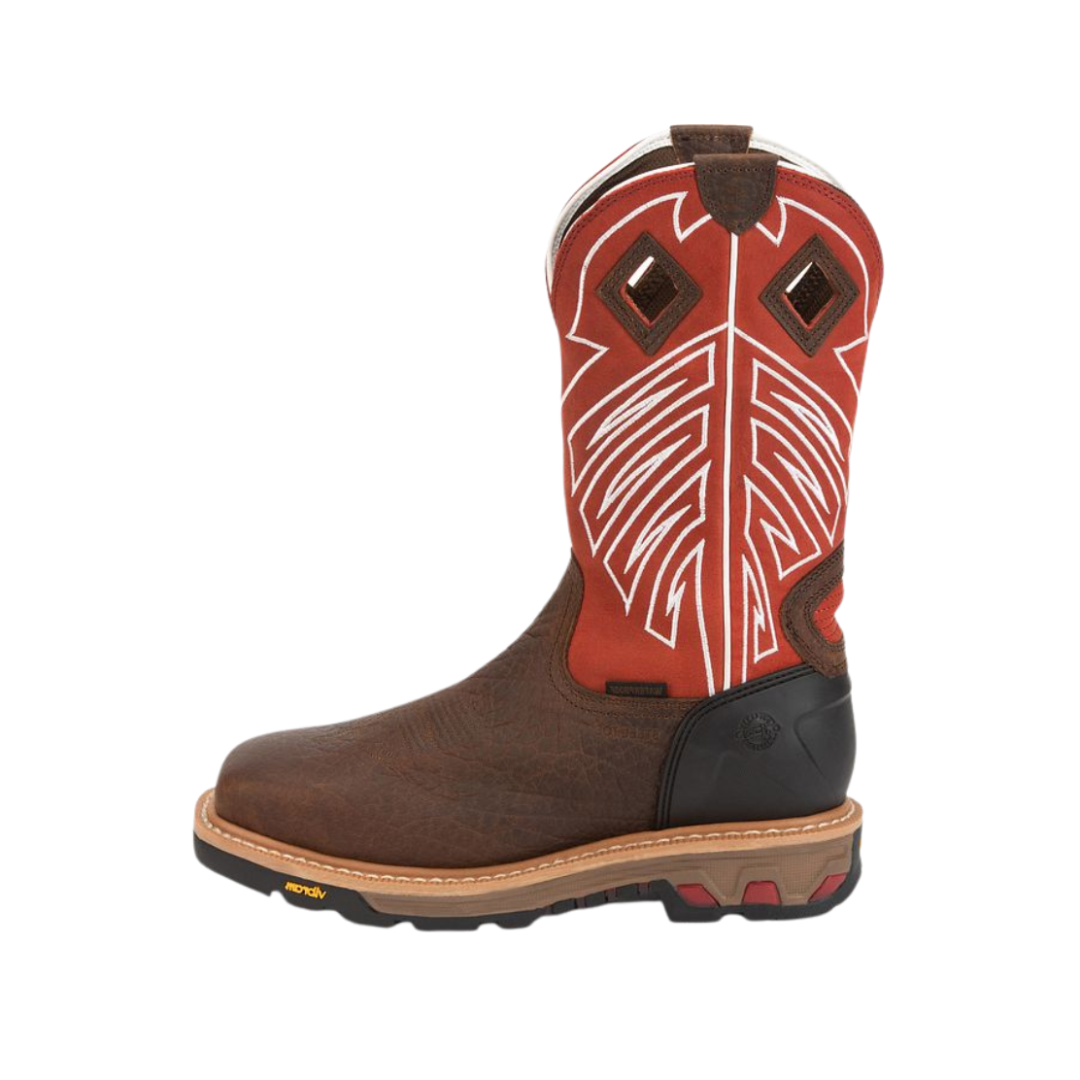 Justin Men's Roughneck Chestnut Walnut Brown Boots