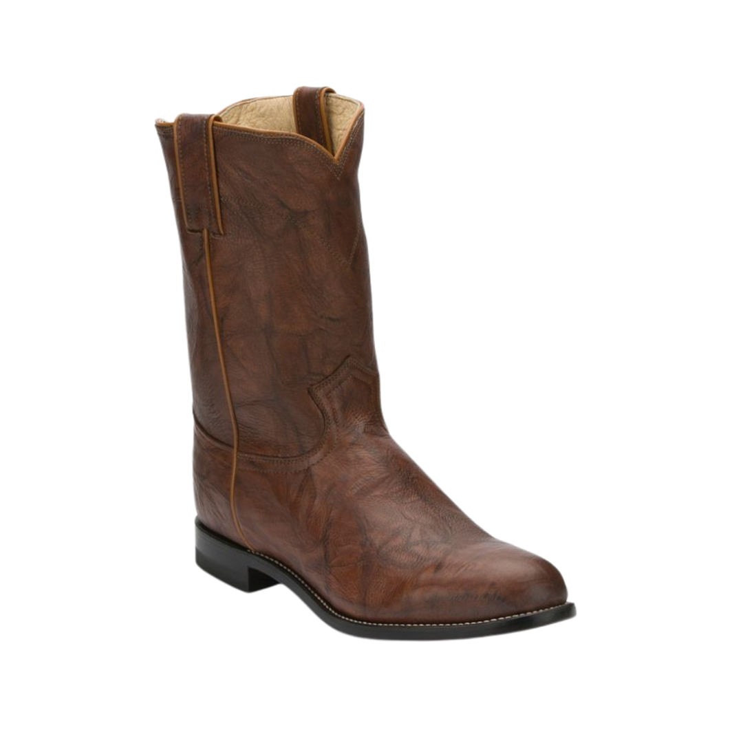 Justin Men's Jackson Chestnut Roper Brown Boots
