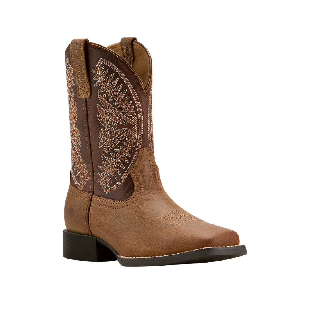 Ariat Youth Boy's Round Up Ruidoso Pearl Brown Boots