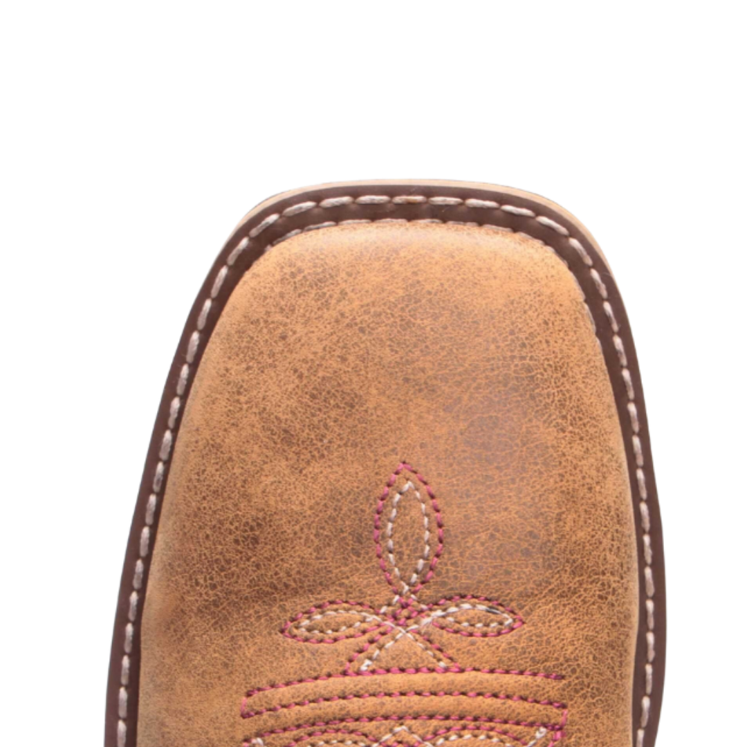 Smoky Mountain Youth Girl's Distress Autry Square Pink Boots