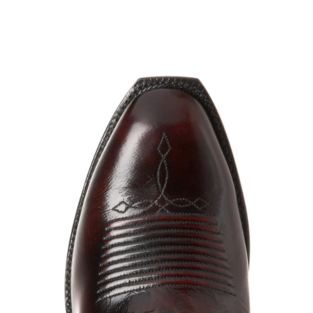 Lucchese Men's Brush Narrow Square Cherry Black Boots