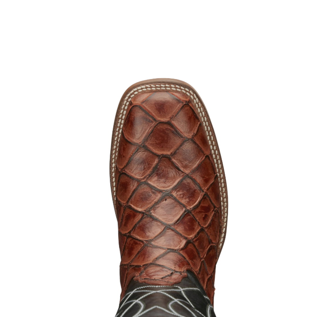 Nocona Men's Go Round Pirarucu Cognac Boots