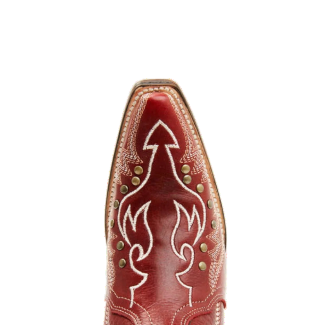 Corral Women's Western Circle G Embroidery Studs Red Boots