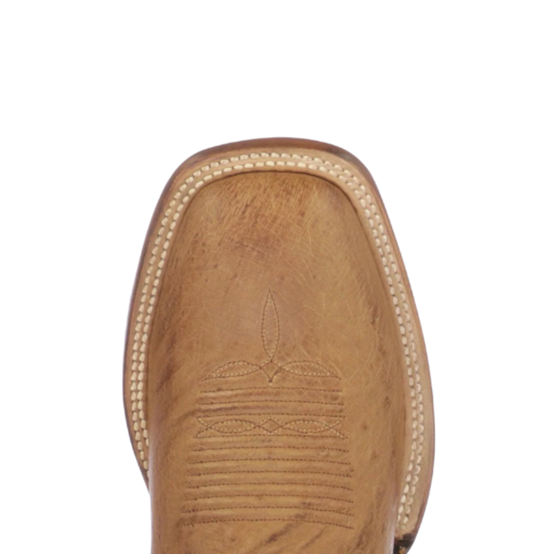 Lucchese Men’s Ostrich Square Toe Lance Brown Boots