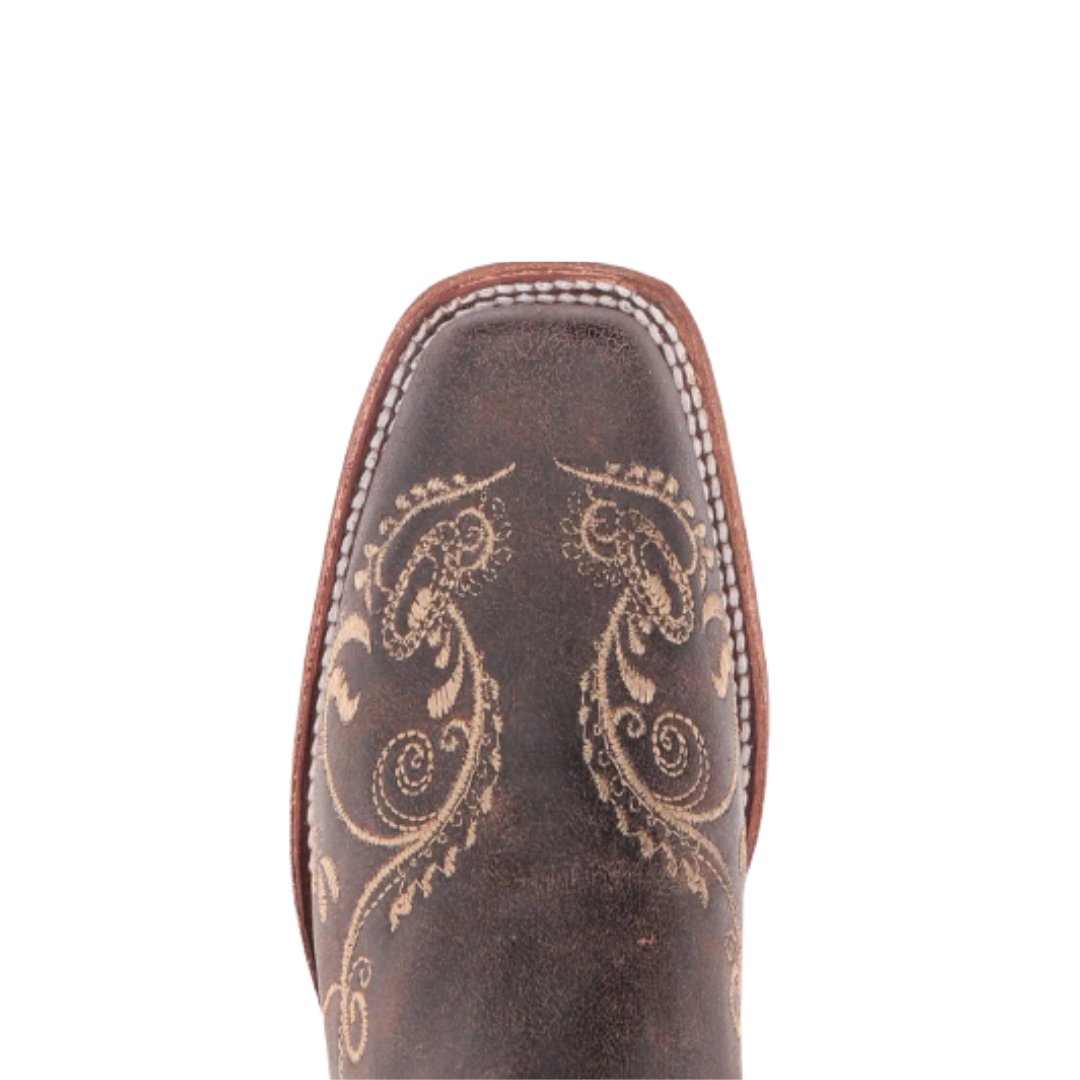 Corral Women's Dragonfly Embroidered Distressed Brown Boots