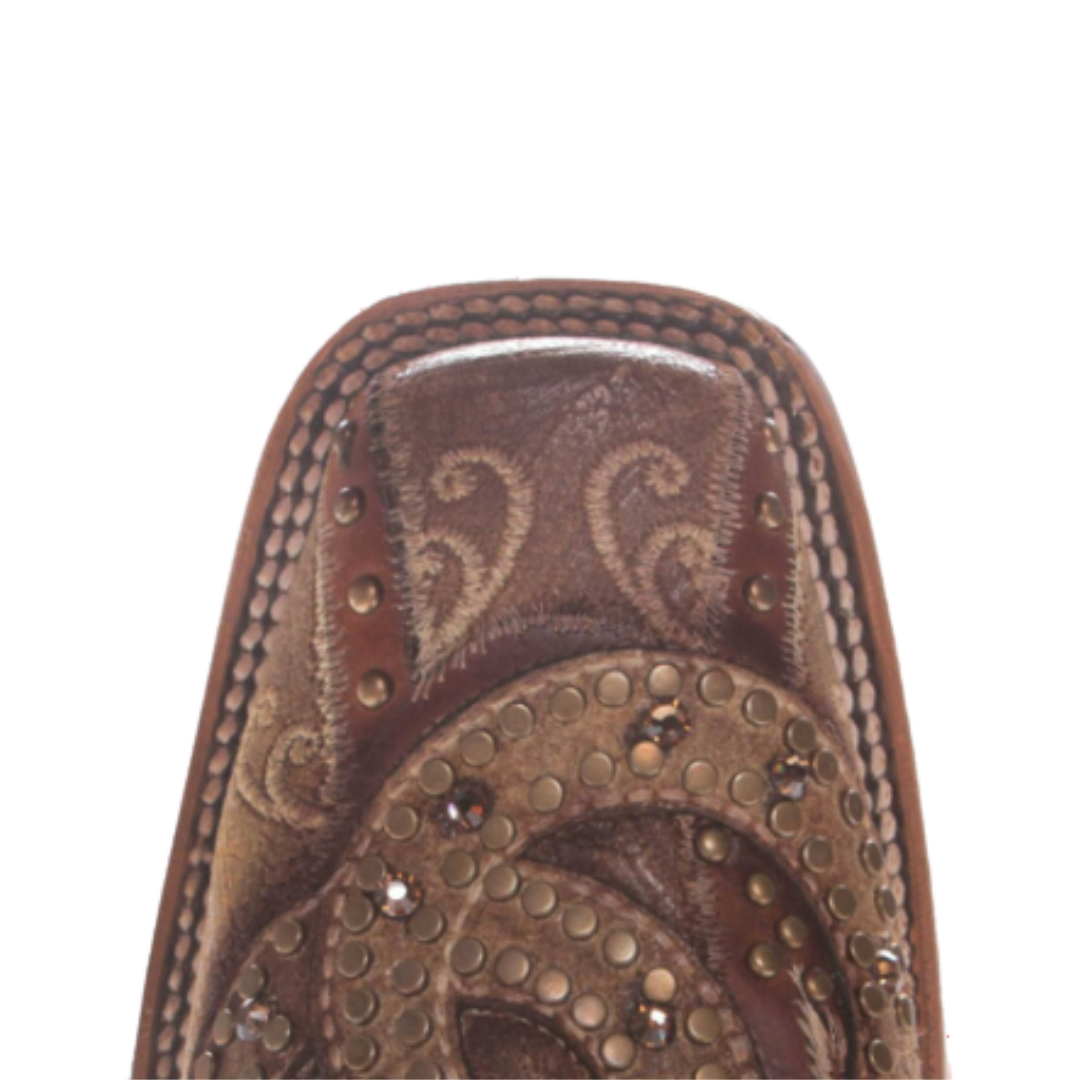 Corral Women's Studded Horseshoe Cowboy Brown Boots