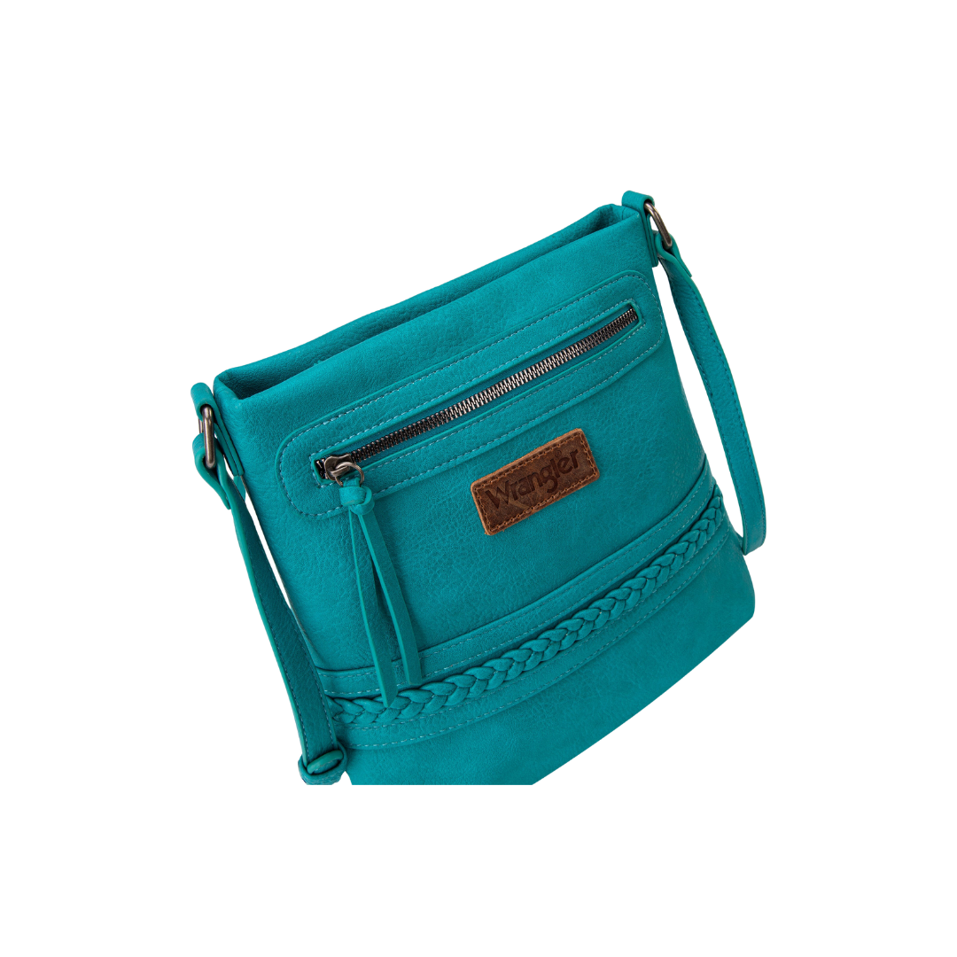 Wrangler Women's Braided Concealed Carry Turquoise Crossbody