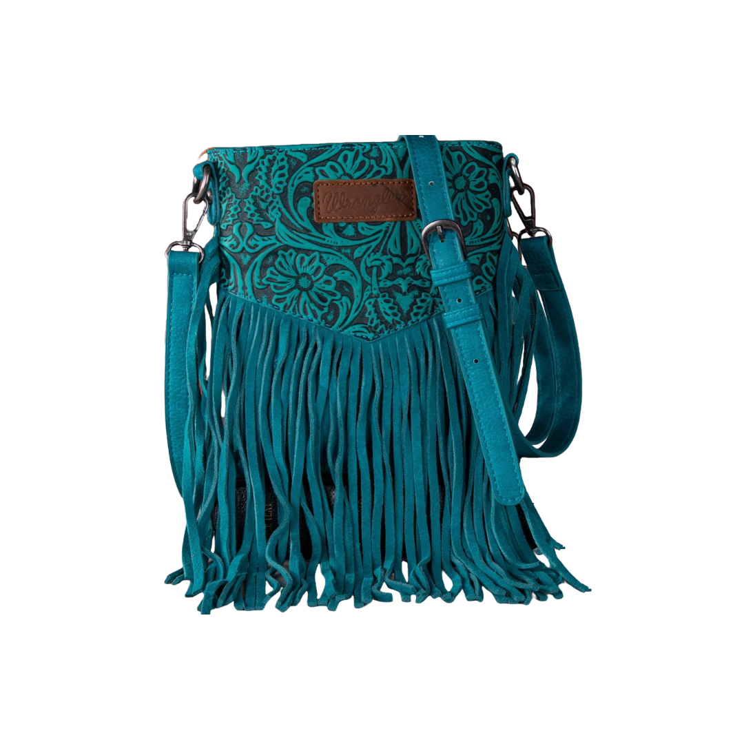Wrangler Women's Floral Turquoise Crossbody Bag
