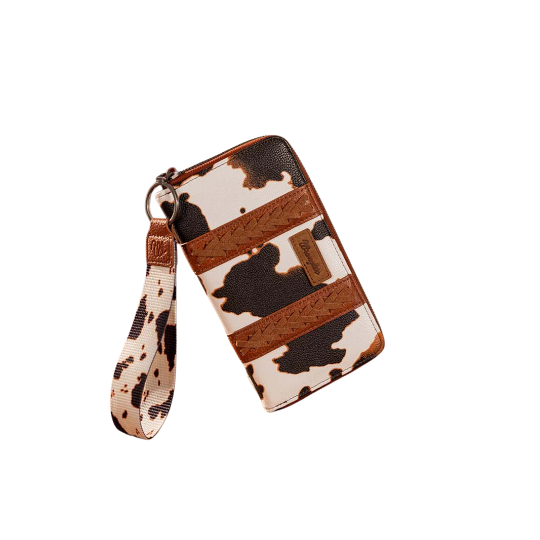 Wrangler Women's Cow Print Brown Wallet
