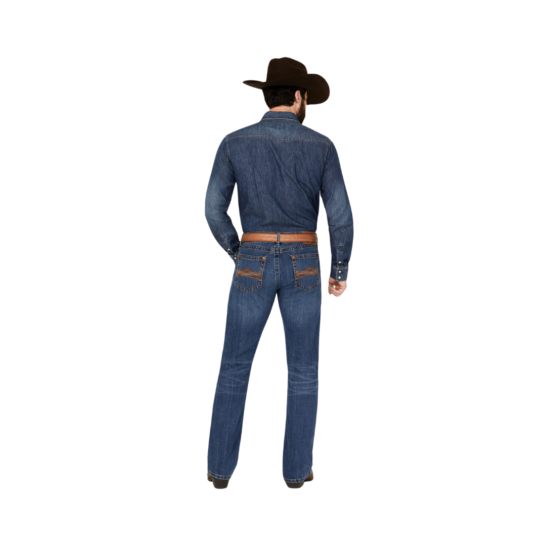 Wrangler Men's Light Wash Slim Bootcut Stretch Denim Jeans