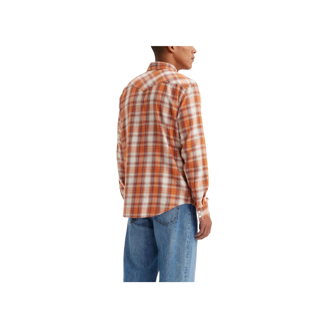 Levi Strauss Men's Classic Western Standard Orange Shirt