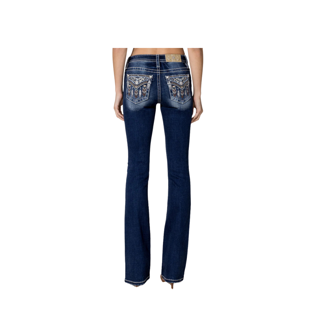 Miss Me Women's Tribal Dreams Bootcut Medium Wash Jeans