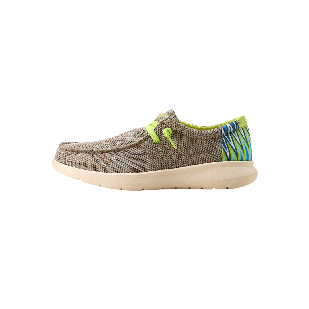 Ariat Men's Hilo Slate Grey Mesh Lime Green Shoe