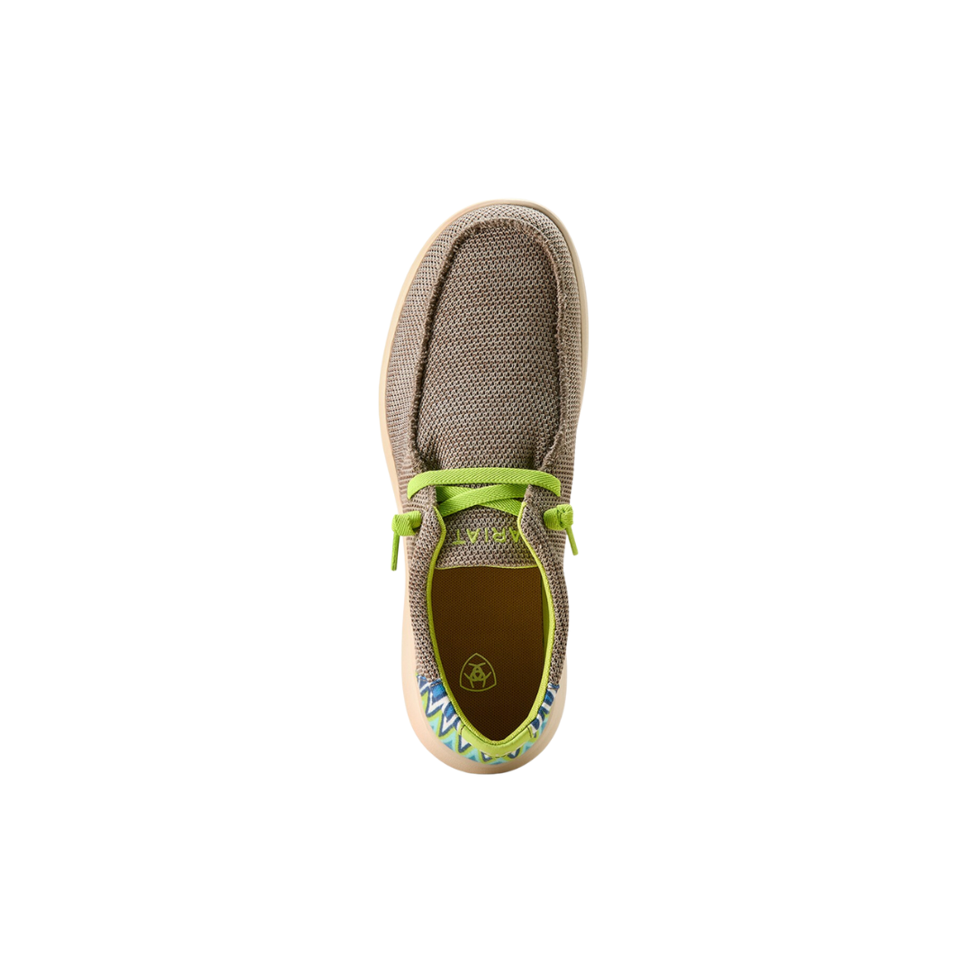 Ariat Men's Hilo Slate Grey Mesh Lime Green Shoe