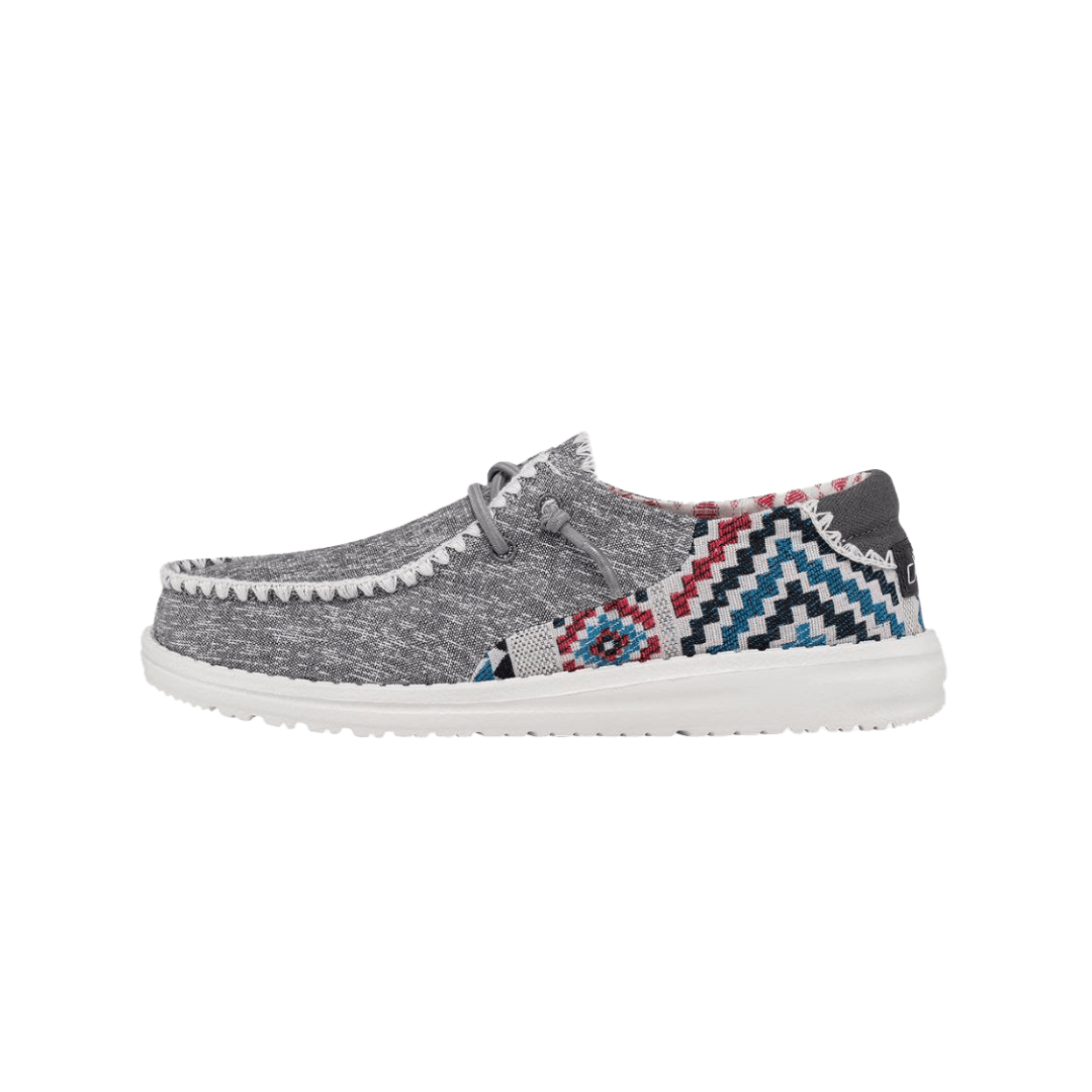 Hey Dude Women's Wendy Rodeo Slip Grey Shoes