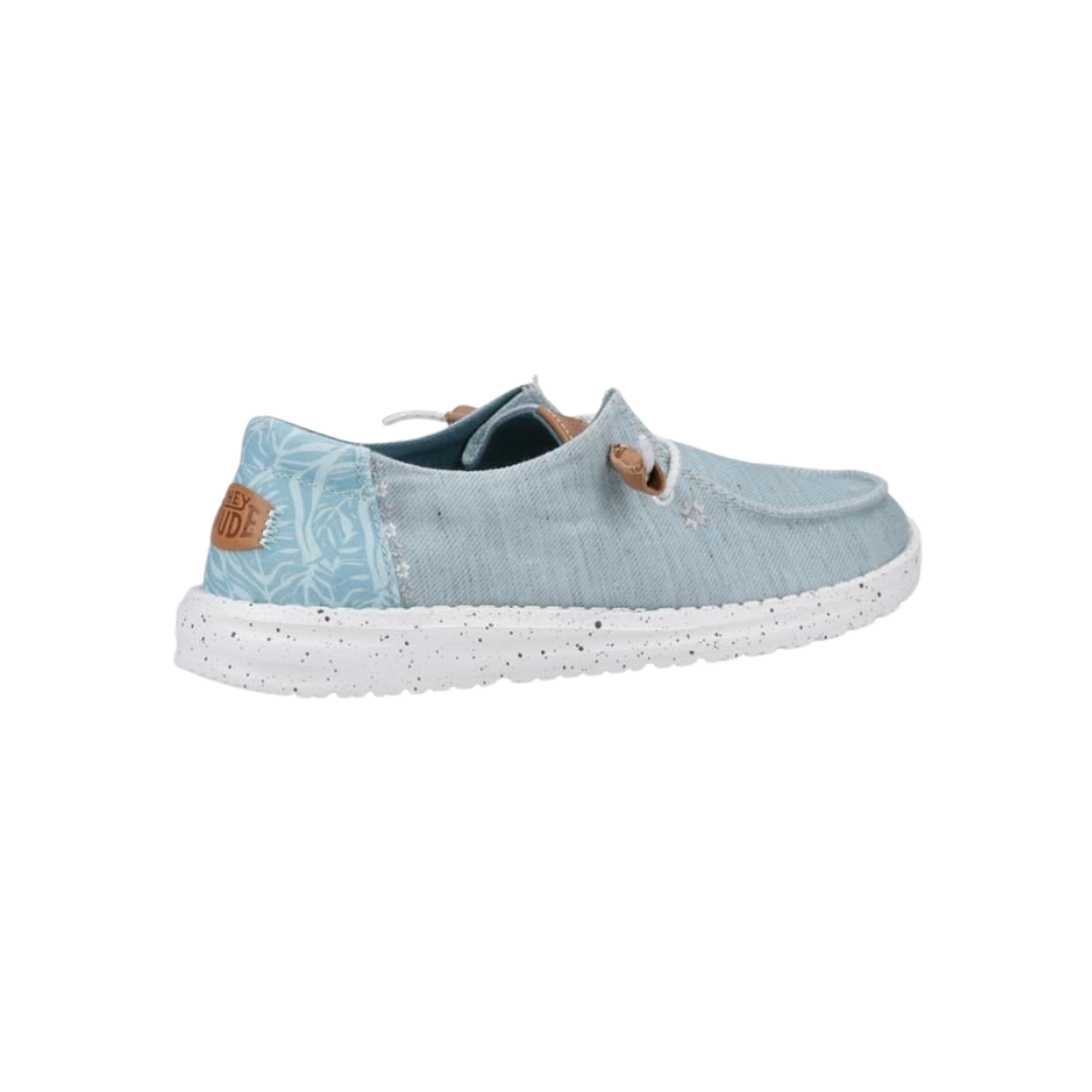 Hey Dude Women's Wendy Heathered Slub Tropical Blue Shoes