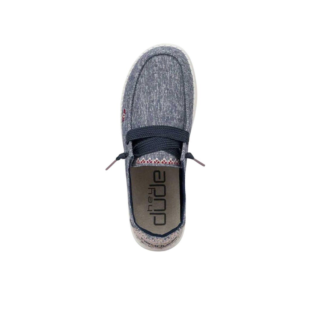 Hey Dude Women's Wendy Flora Iris Blue Shoes