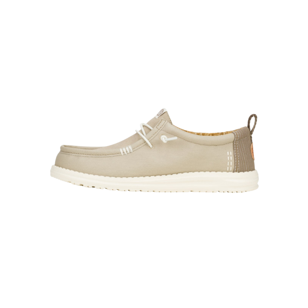 Hey Dude Men's Wally Hickory Denim Taupe Shoes