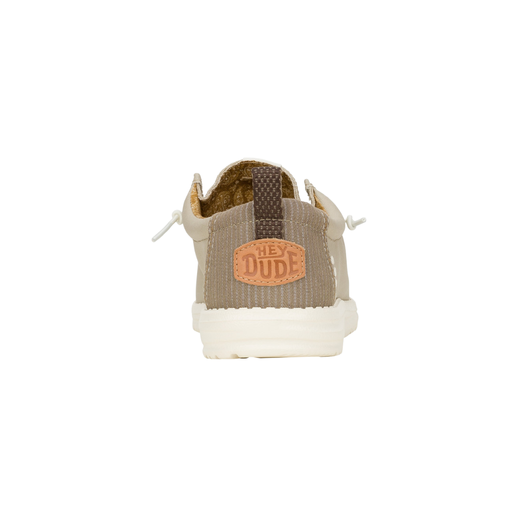 Hey Dude Men's Wally Hickory Denim Taupe Shoes