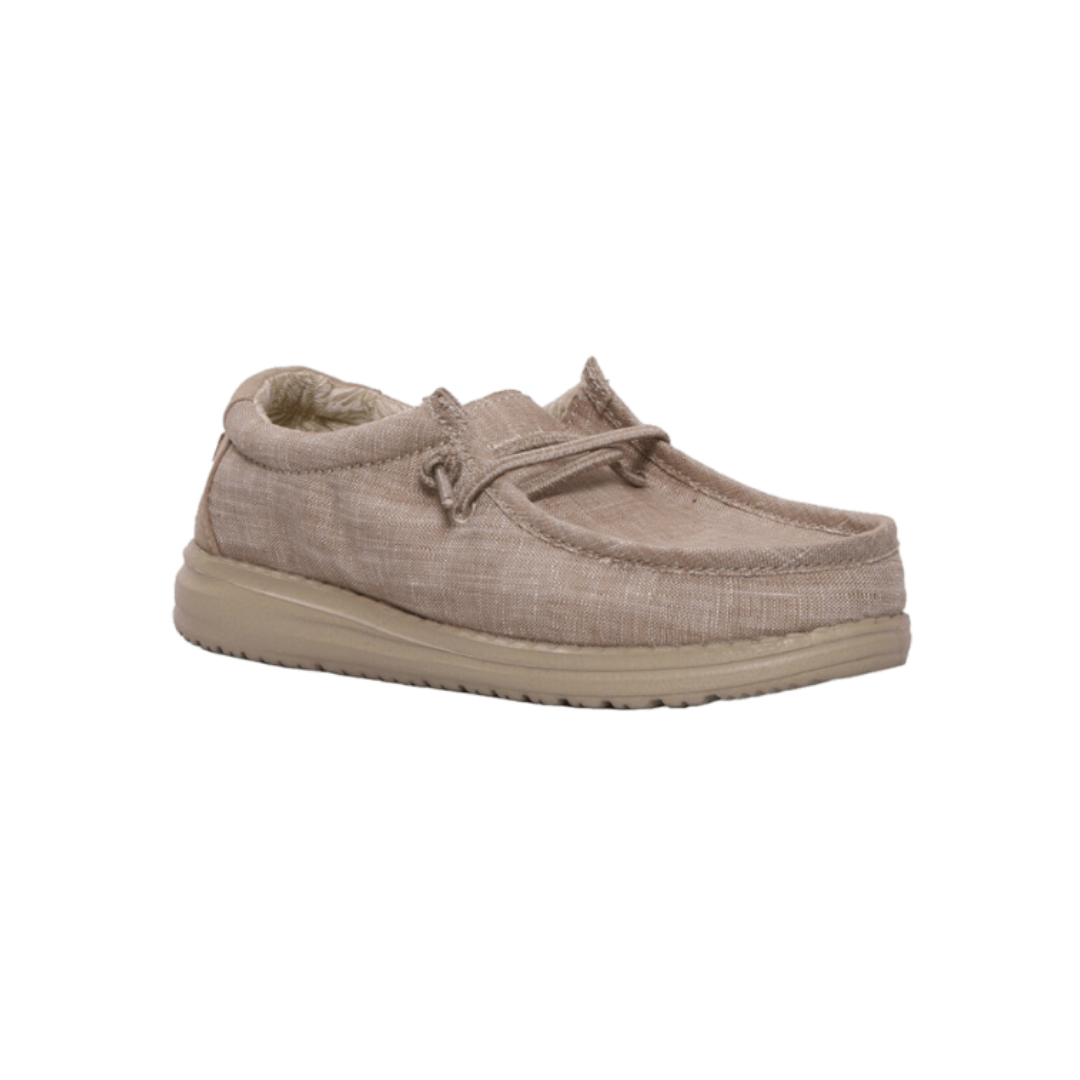 Hey Dude Youth Boys' Wally Slip On Beige Shoes