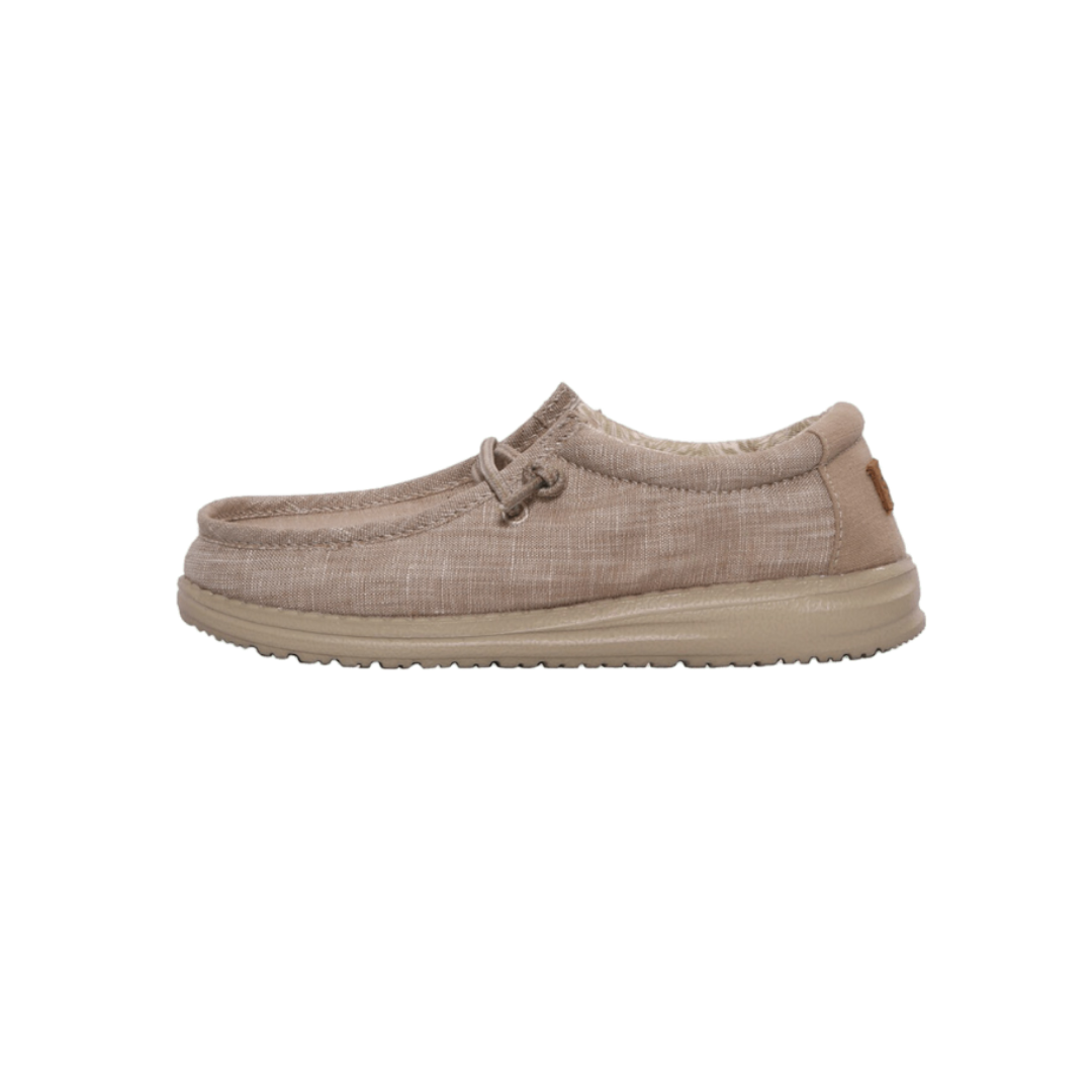 Hey Dude Youth Boys' Wally Slip On Beige Shoes