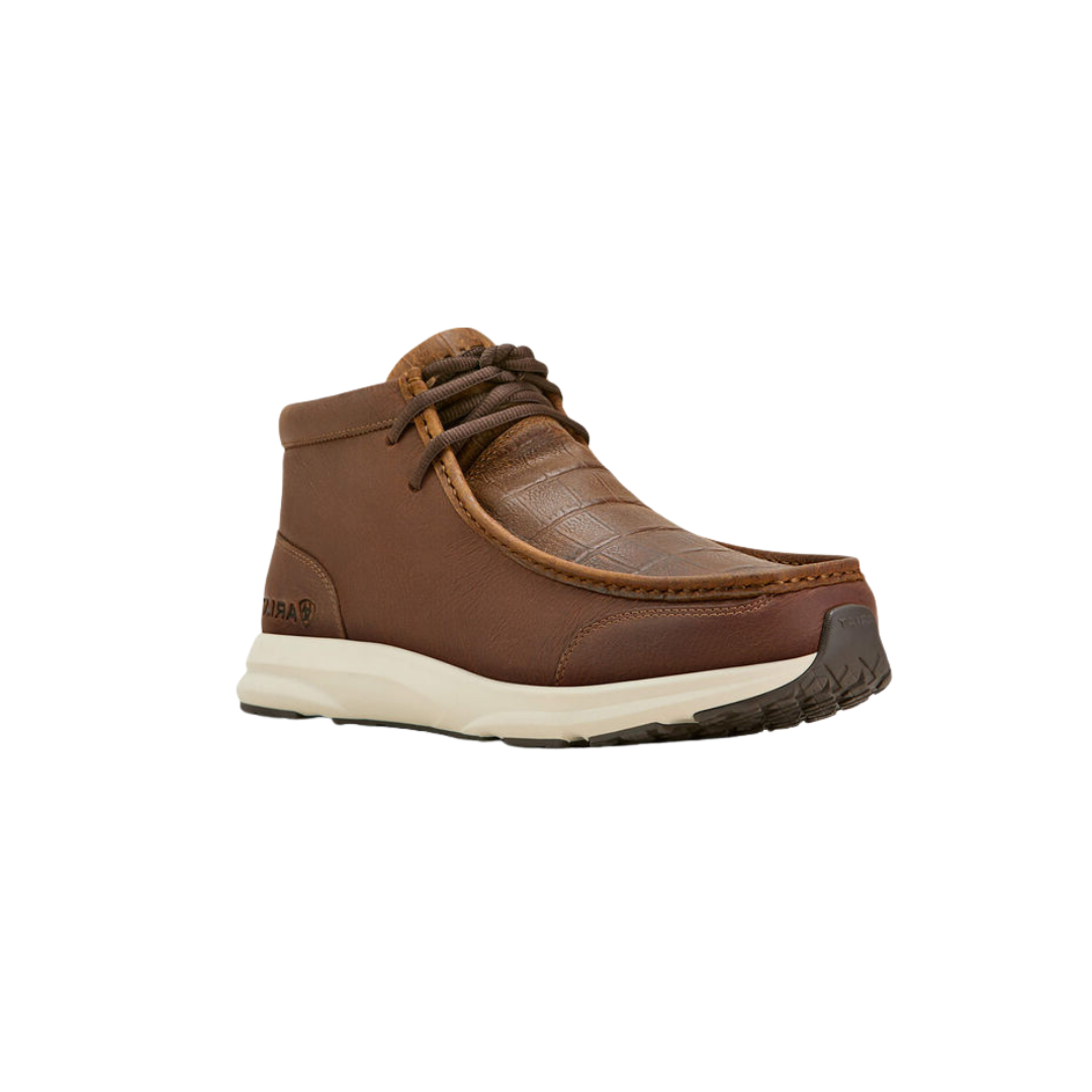 Ariat Spitfire Men's Moccasin Shoes Brown Crocodile Print