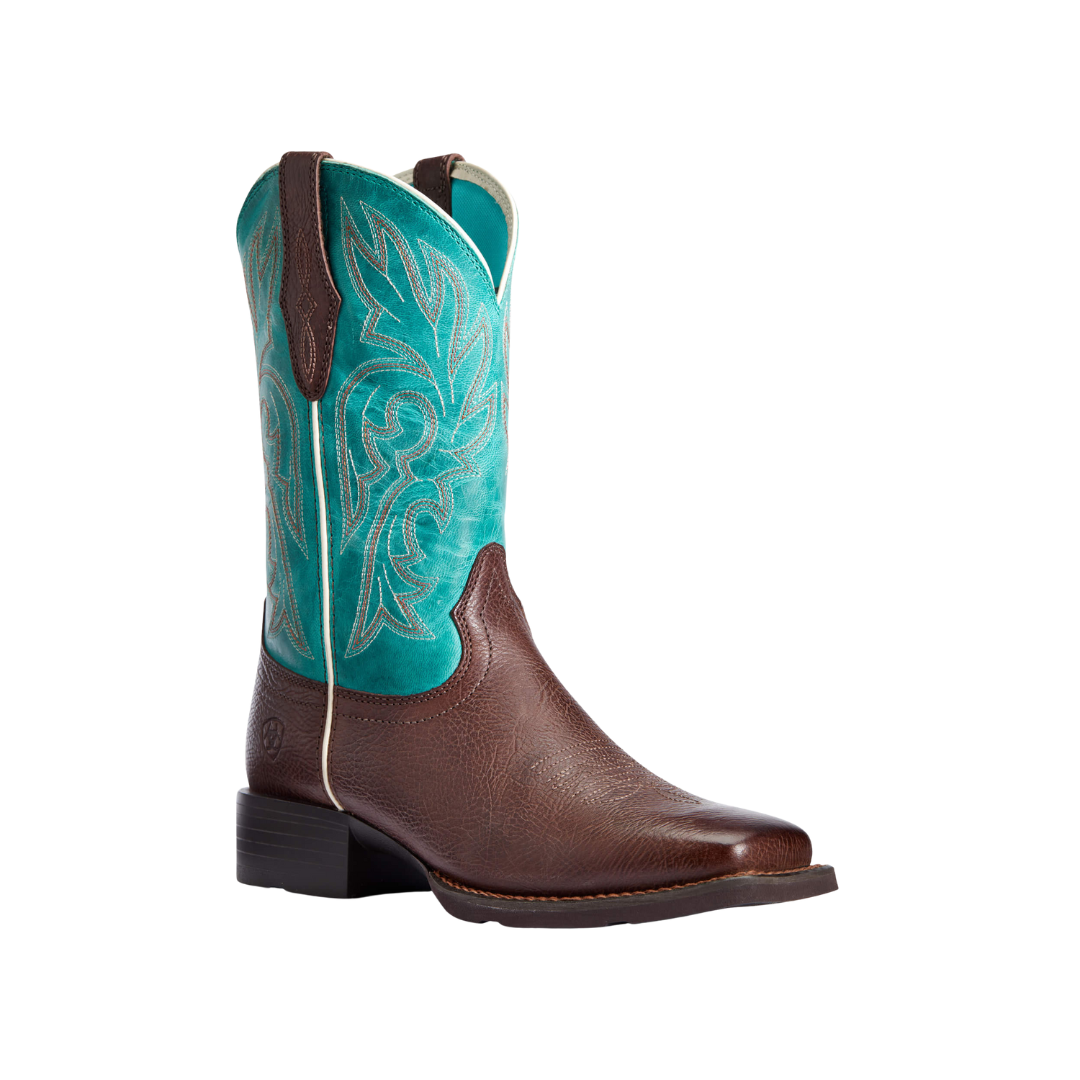 Teal sales cowgirl boots