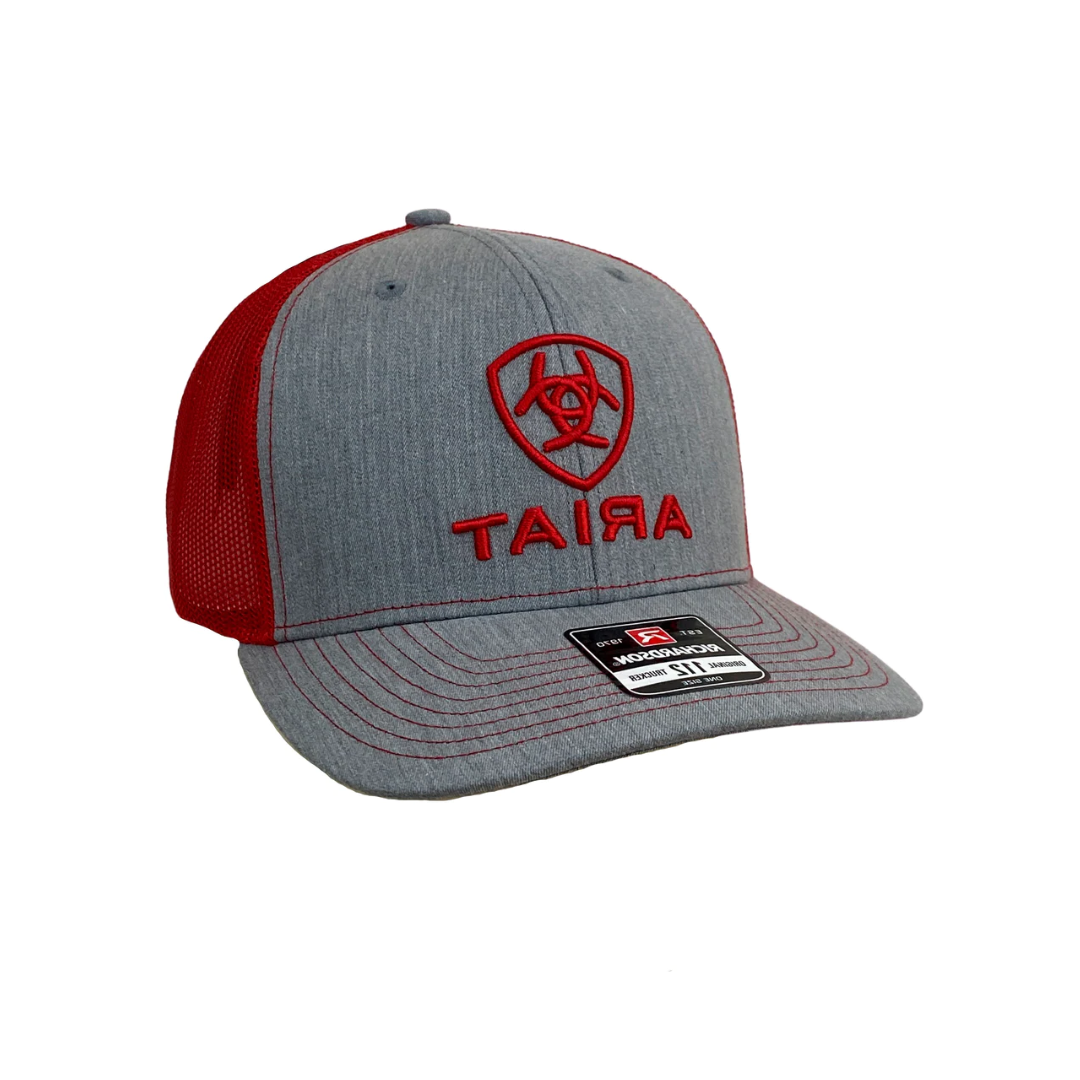 Ariat Richardson 112 Grey & Red Logo Mesh Cap