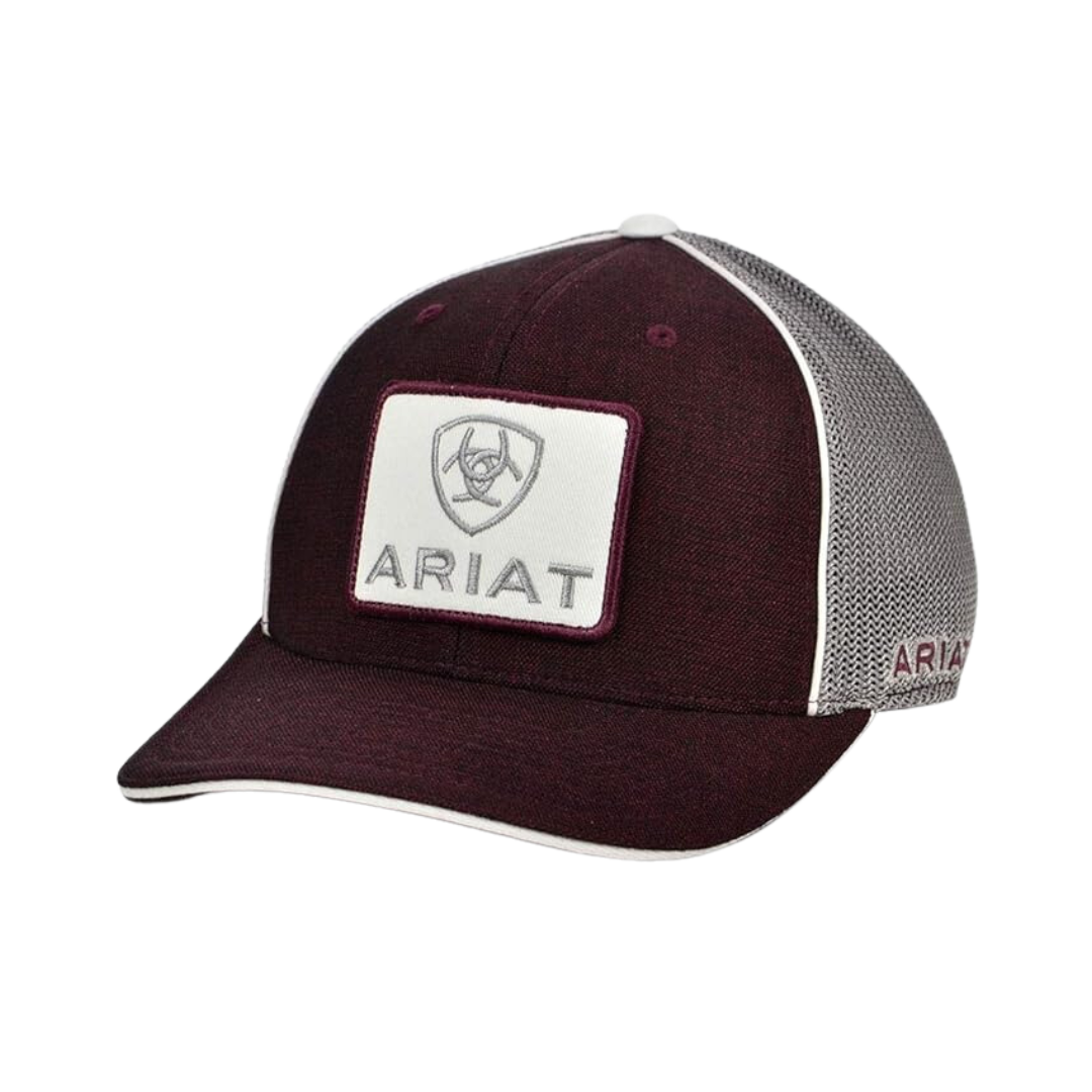 Ariat Red Trucker Mesh Logo Patch Cap