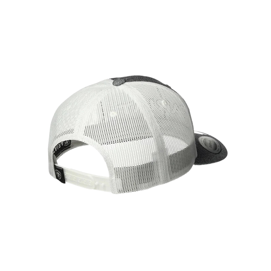 Ariat Grey and White Logo Mesh Cap