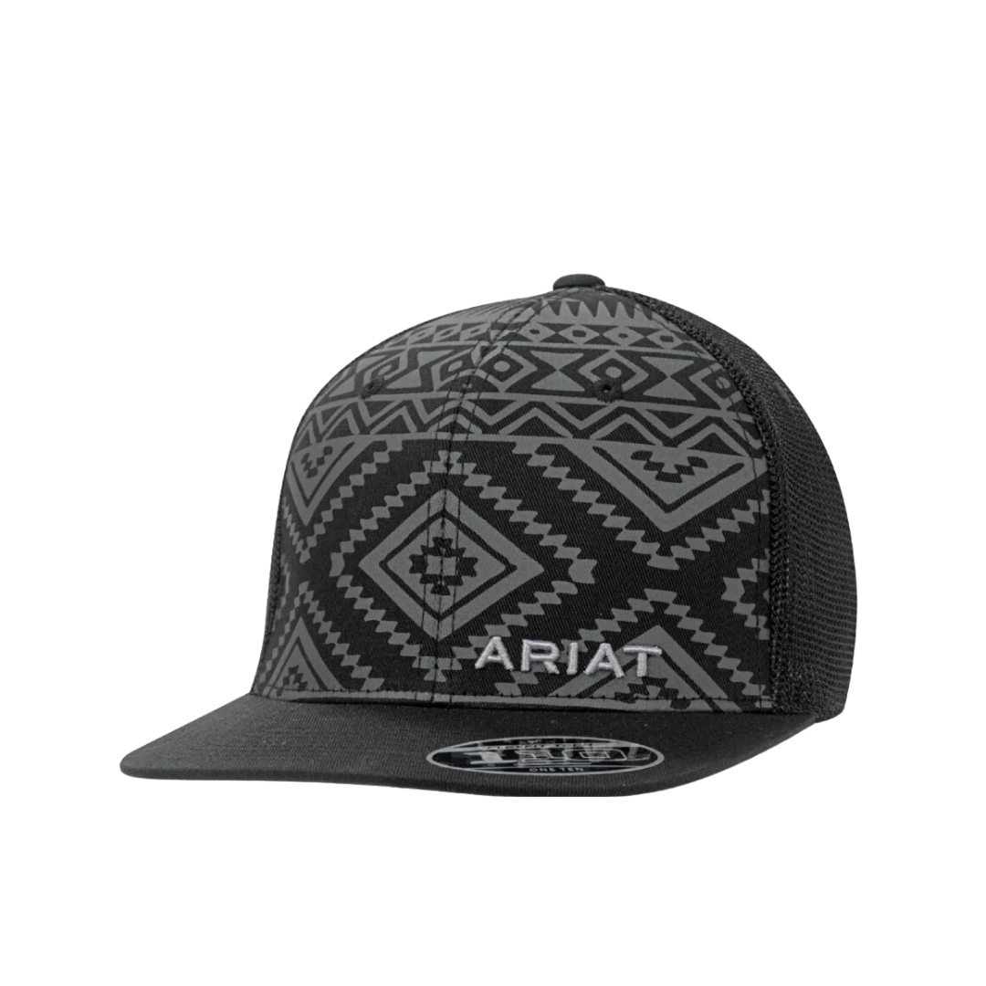 Ariat Flex Fit 110 Black Aztec Mesh Cap