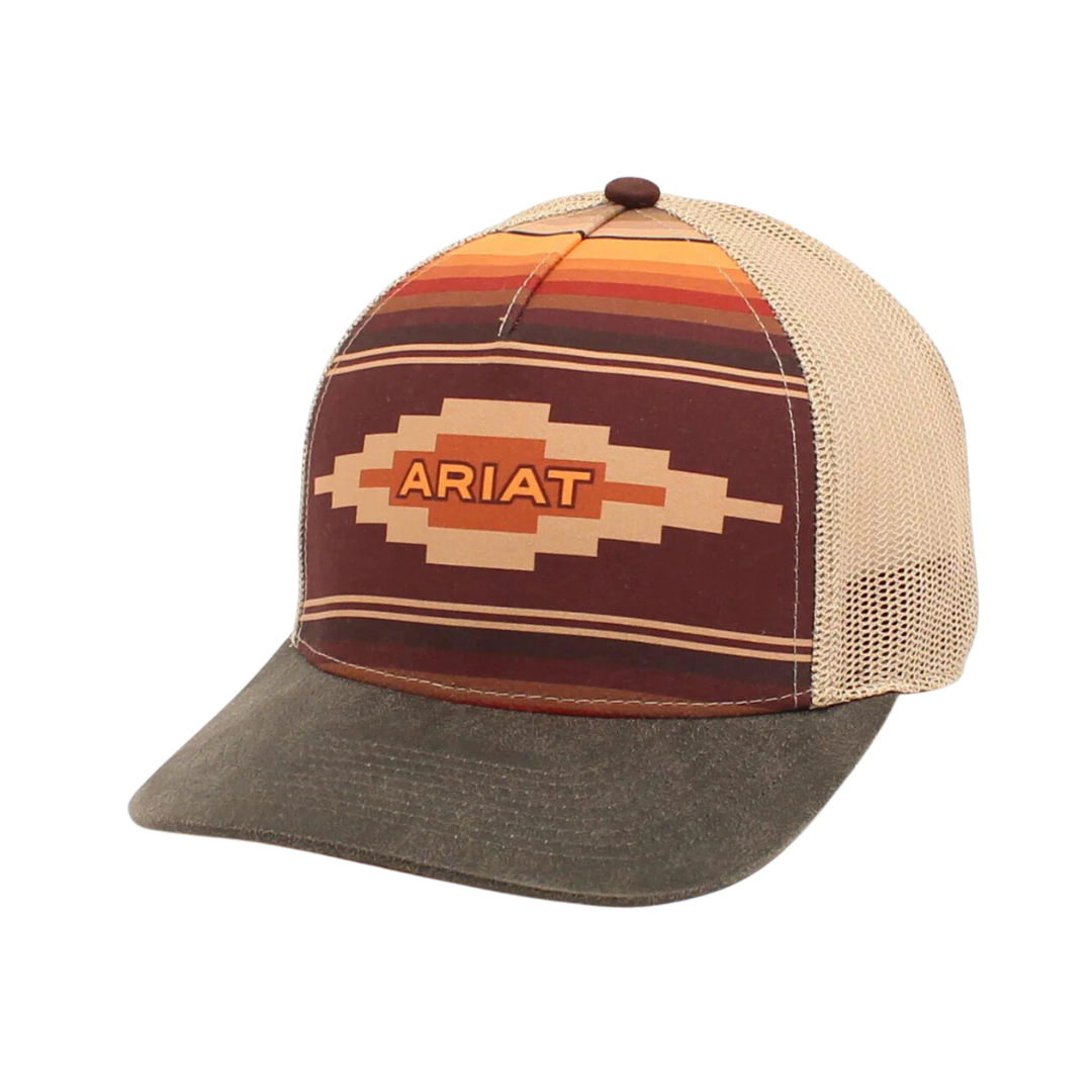 Ariat Women's Aztec Design Brown Mesh Cap