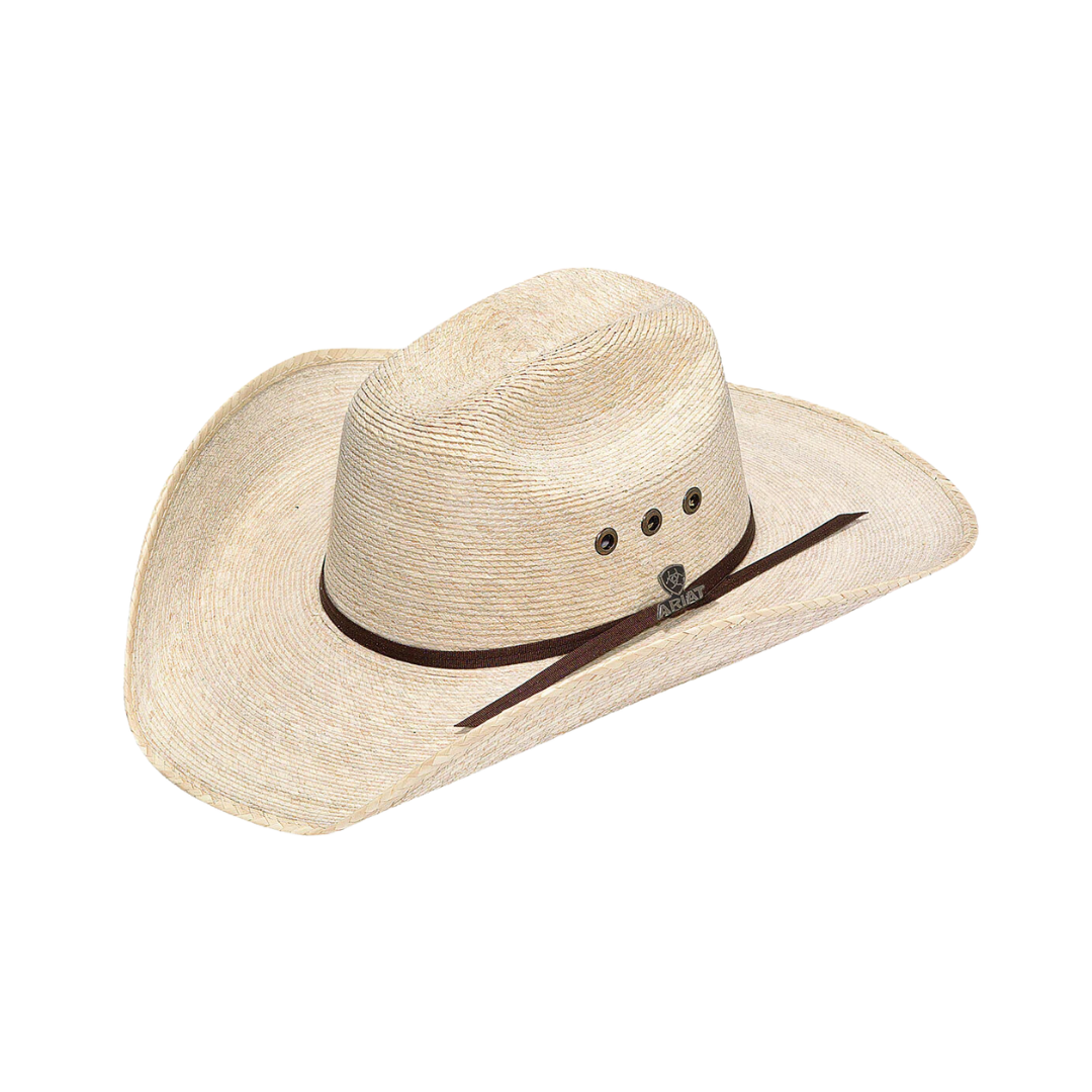 Ariat Men's Palm Tophand Straw Cowboy Light Brown Hat