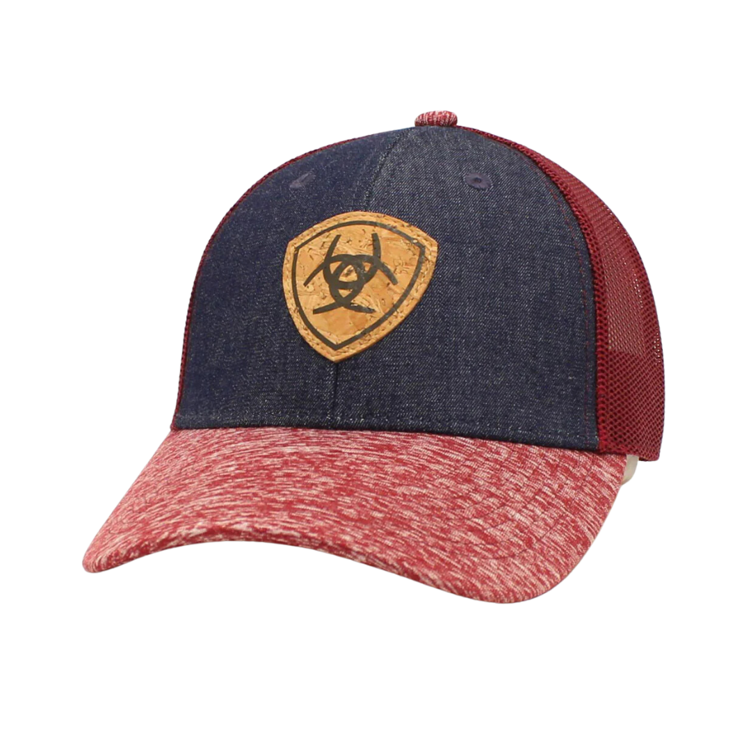 Ariat Blue Denim Cork Patch Mesh Cap