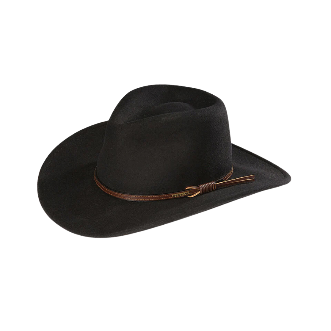 Stetson Hats Bozeman Black Wool Felt Hat